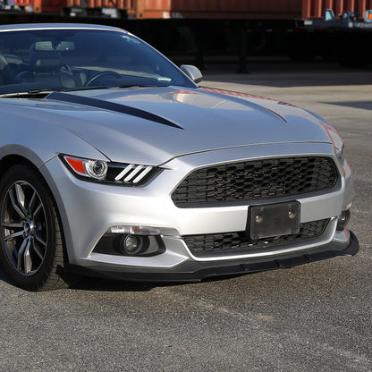 2015-2017 Ford Mustang Matte Black Polypropylene 3PC Bumper Lip