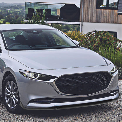 2019-2020 Mazda 3 Matte Black Polypropylene 3PC Front Bumper Lip Set