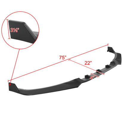 2018-2020 Honda Odyssey Matte Black 3PC Front Bumper Lip Splitter Kit