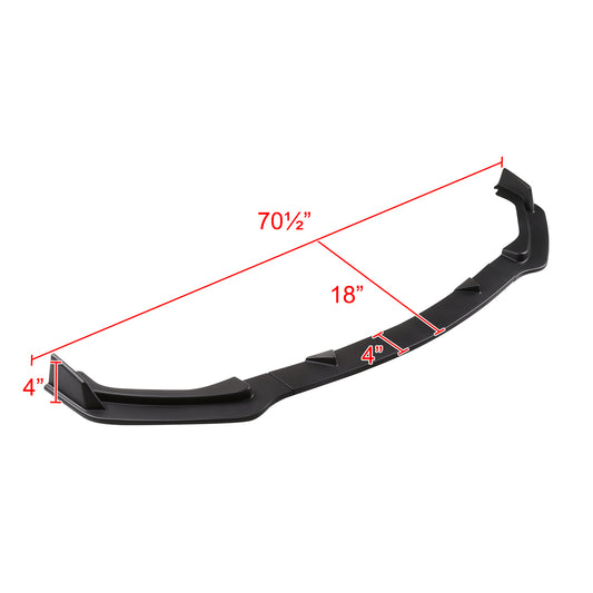 2014-2017 Infiniti Q50 Matte Black Polypropylene 3PC Bumper Lip