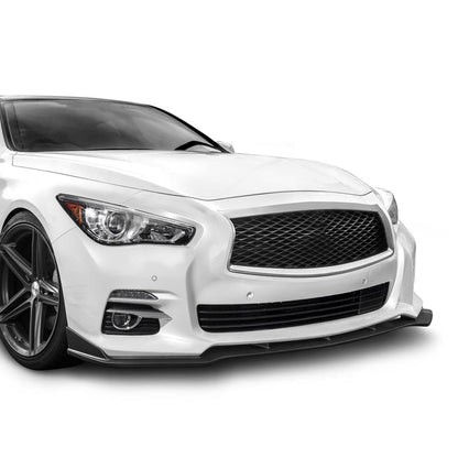 2014-2017 Infiniti Q50 Matte Black Polypropylene 3PC Bumper Lip