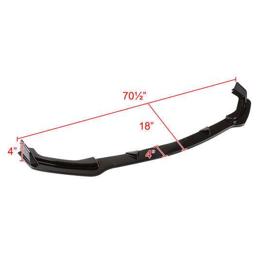 2014-2017 Infiniti Q50 Glossy Black Polypropylene 3PC Bumper Lip