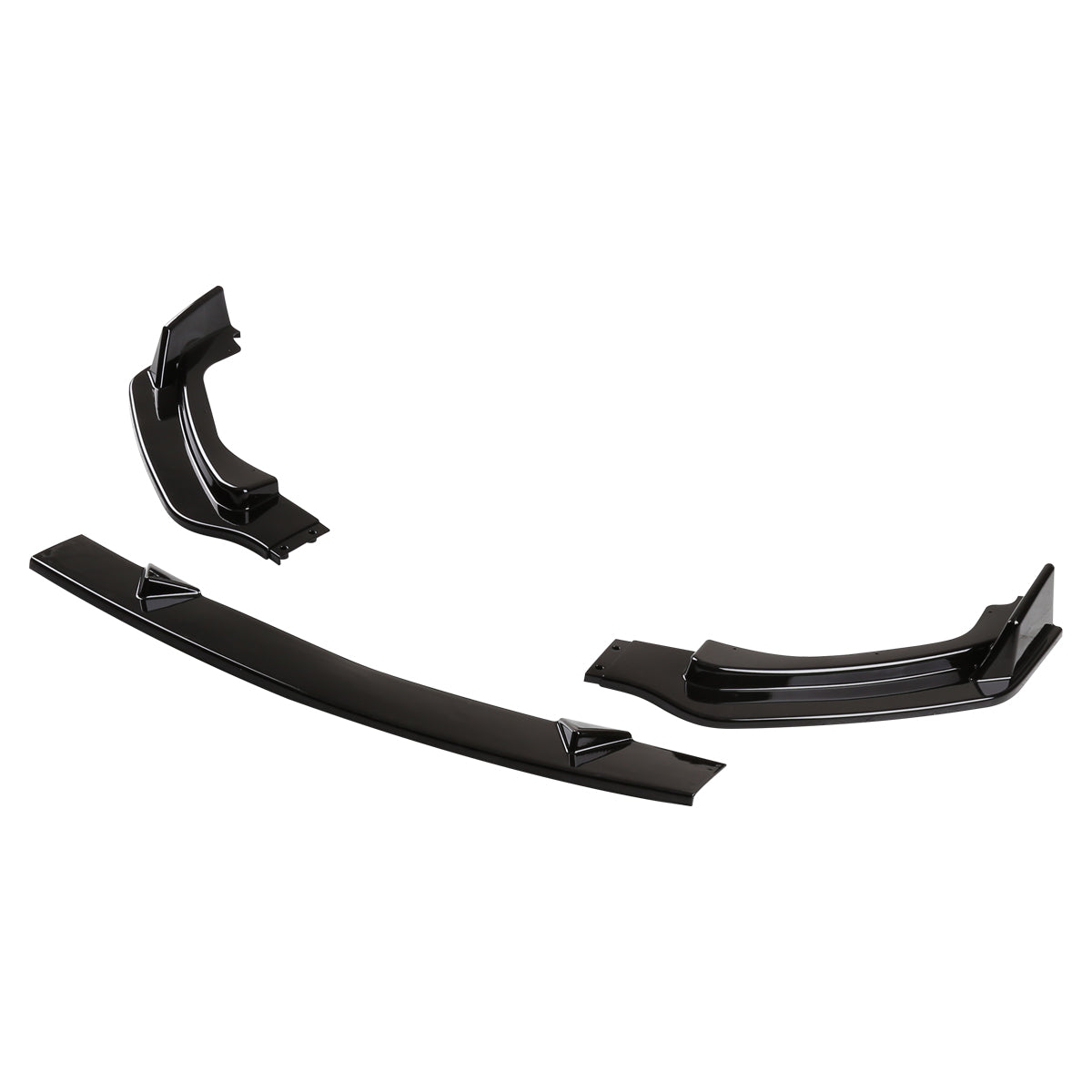 2014-2017 Infiniti Q50 Glossy Black Polypropylene 3PC Bumper Lip