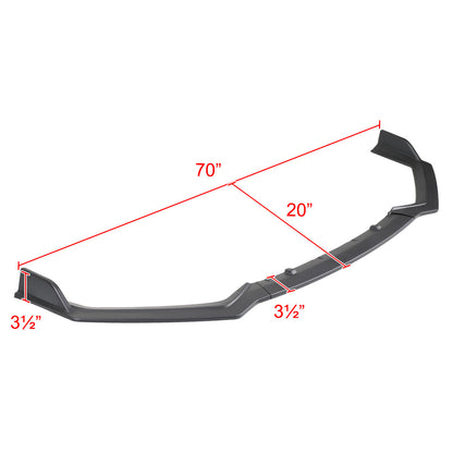 2018-2020 Infiniti Q50 Sport Matte Black Polypropylene 3PC Bumper Lip Set