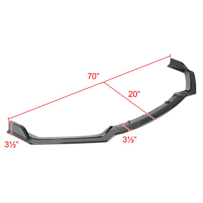 2018-2020 Infiniti Q50 Sport Glossy Black Polypropyelen 3PC Bumper Lip Set