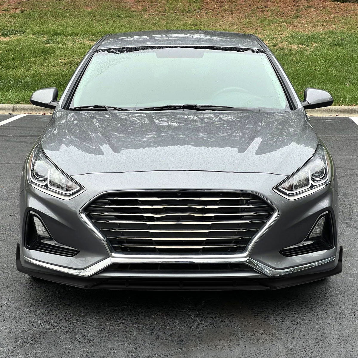 2018-2019 Hyundai Sonata Matte Black 3PC Front Bumper Lip Splitter Kit