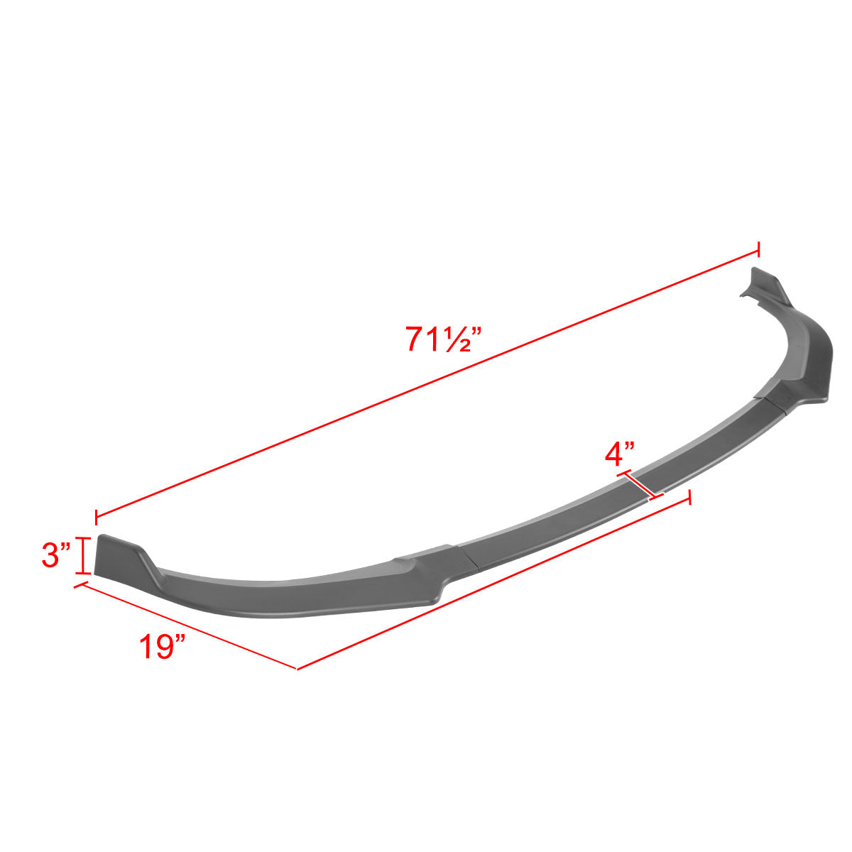 2018-2021 Kia Stinger Matte Black 3PC Front Bumper Lip Splitter Kit