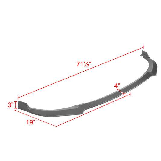 2018-2021 Kia Stinger Matte Black 3PC Front Bumper Lip Splitter Kit
