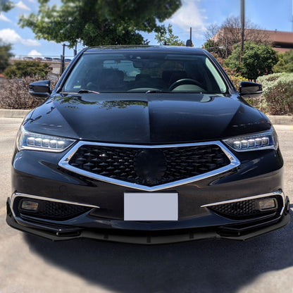 2018-2021 Acura TLX Glossy Black 3PC Front Bumper Lip Splitter Kit