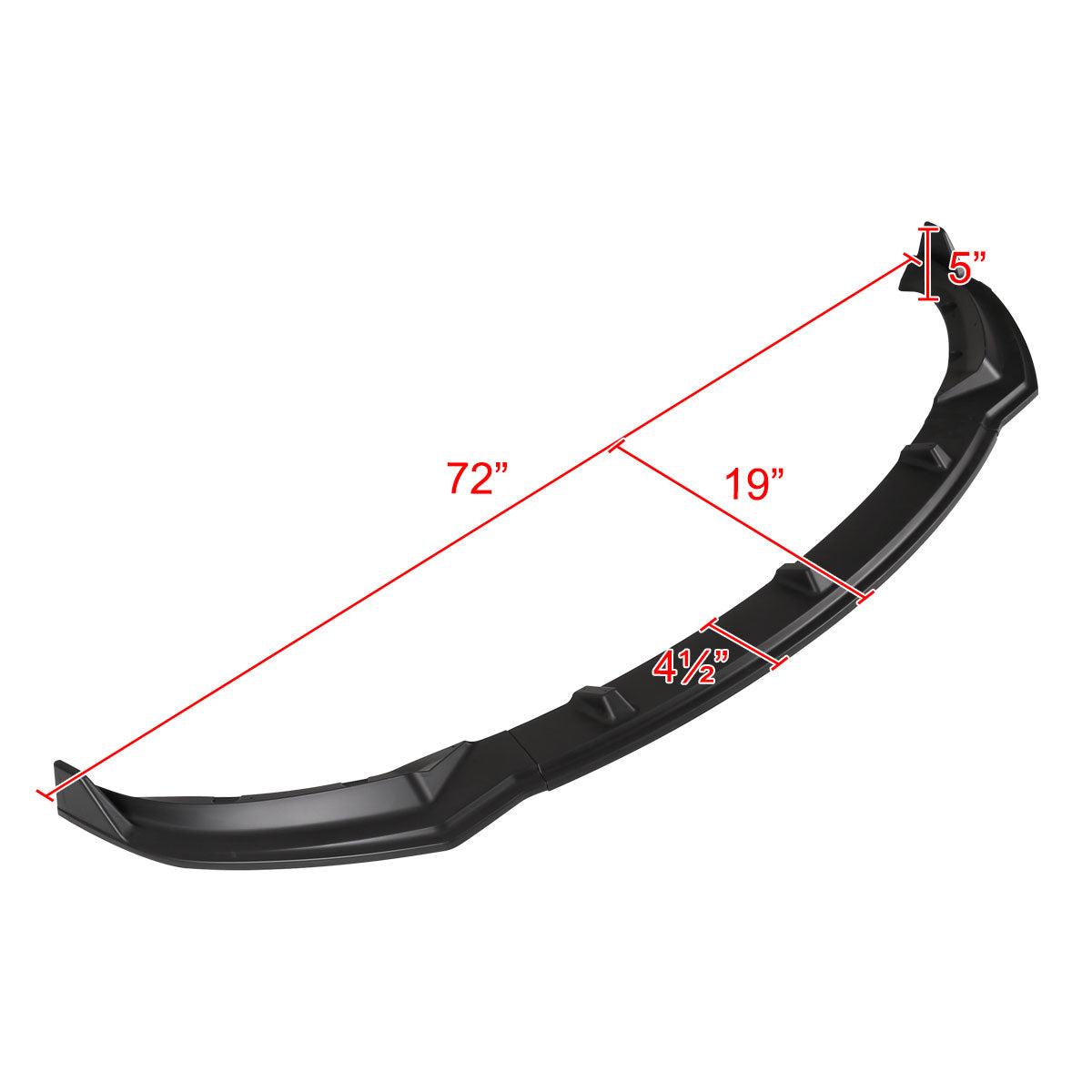 2017-2020 Tesla Model 3 Matte Black Polypropylene 3PC Bumper Lip