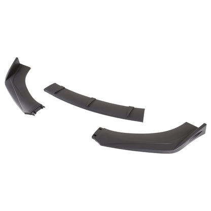 Universal Matte Black Polypropylene 3PC Bumper Lip Set