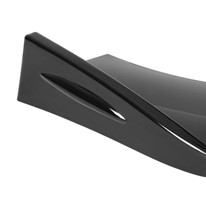 Universal Glossy Black Polypropylene 3PC Bumper Lip Set