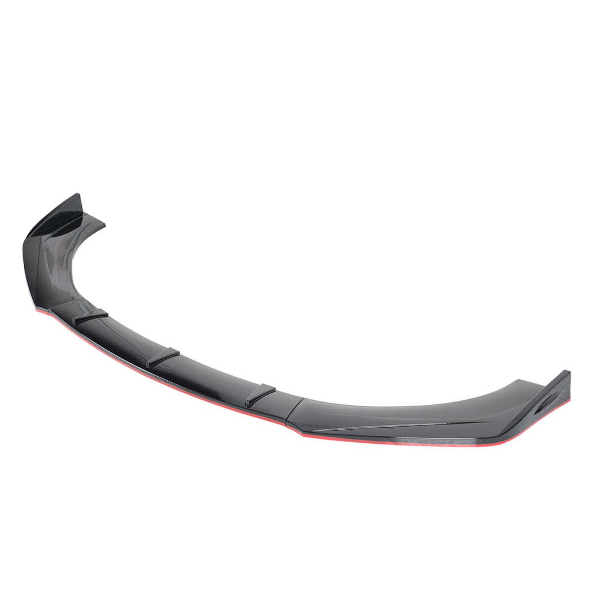 Universal Glossy Black/Red Trim Polypropylene 3PC Bumper Lip Set