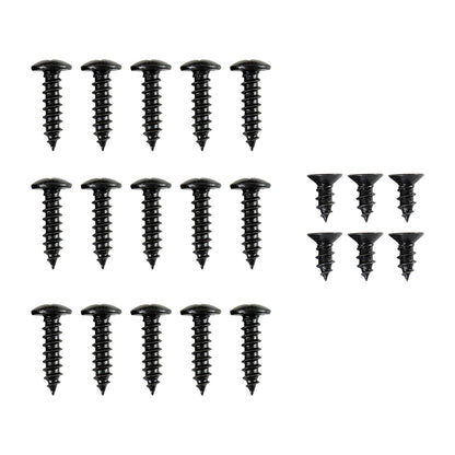 Universal Matte Black Polypropylene 3PC Front Bumper Lip Set