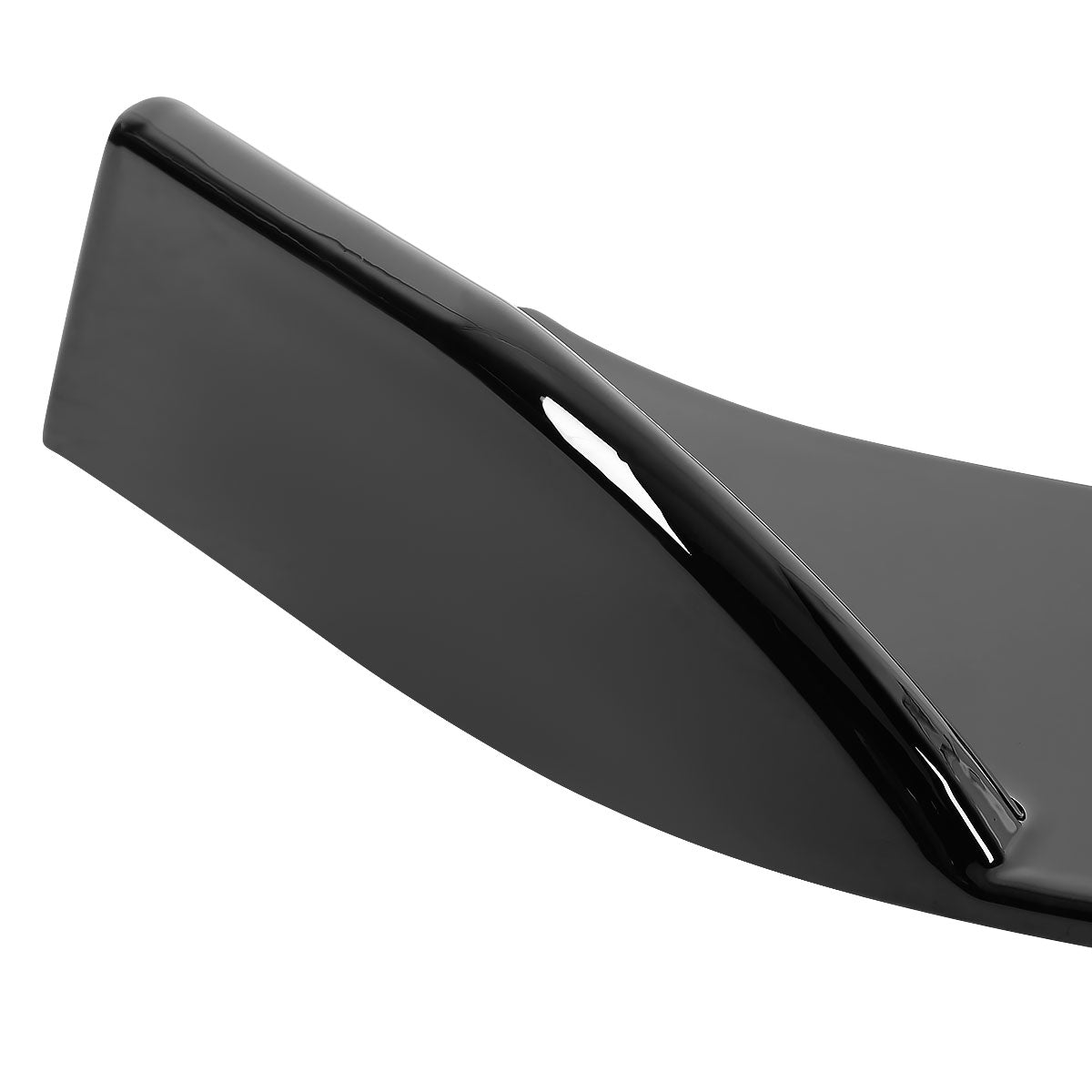 Universal Glossy Black Polypropylene 3PC Front Bumper Lip Set