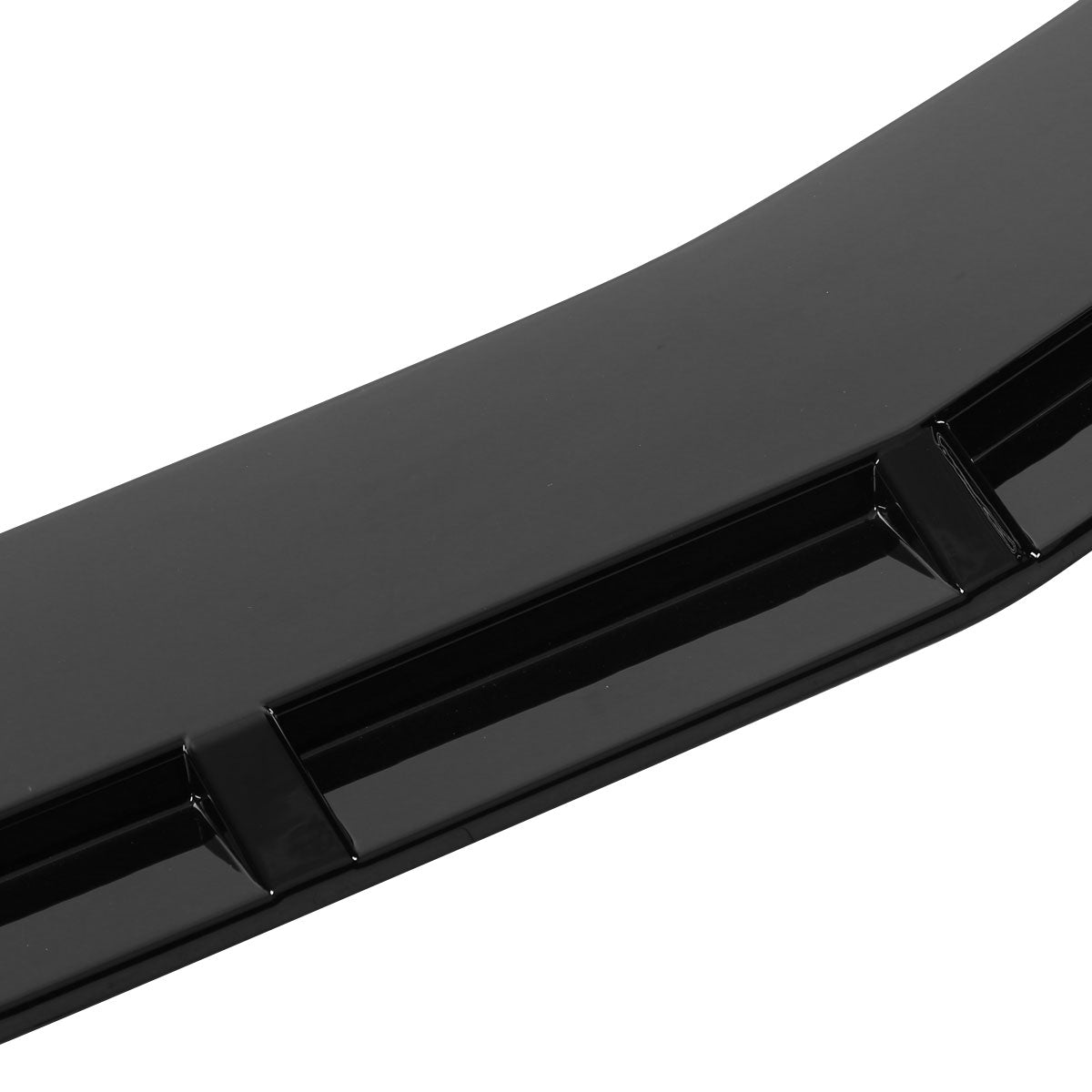 Universal Glossy Black Polypropylene 3PC Front Bumper Lip Set