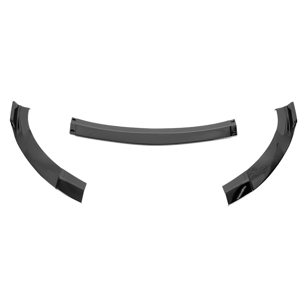 2012-2017 Hyundai Veloster Glossy Black 3PC Front Bumper Lip Splitter Kit