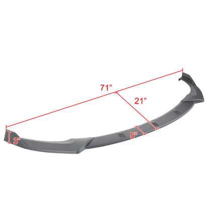 2013-2017 Hyundai Veloster Turbo Matte Black 3PC Front Bumper Splitter Kit
