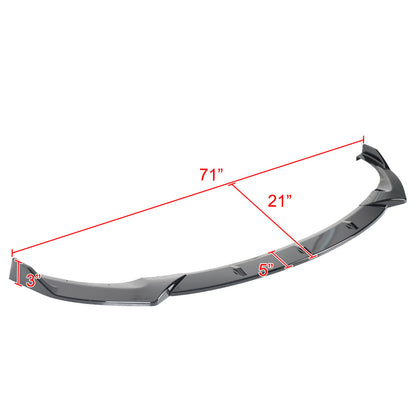 2013-2017 Hyundai Veloster Turbo Glossy Black 3PC Front Bumper Splitter Kit