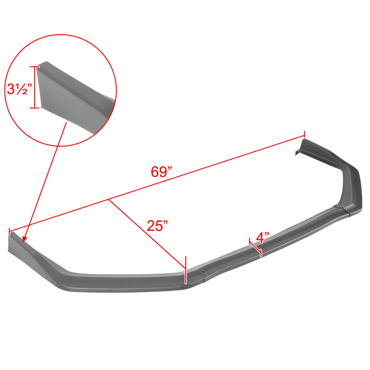 2018-2021 Subaru WRX/STI Matte Black 3PC Front Bumper Lip Splitter Kit