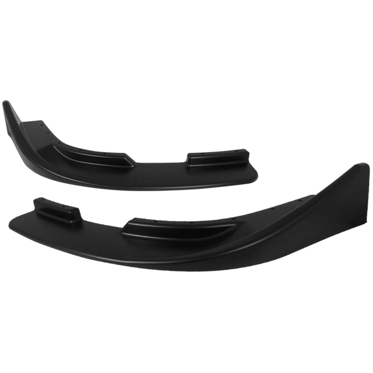 Universal Matte Black Polypropylene Front Bumper Lip Splitters