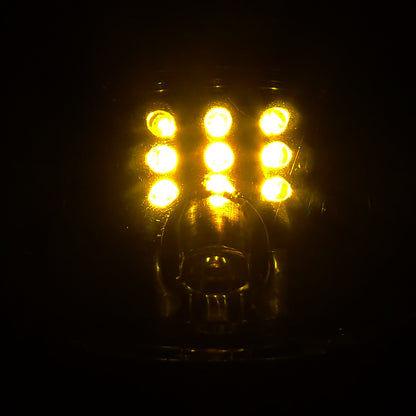 Universal 5PC Set Roof Cab Amber LED Lights (Black Housing/Smoked Lens)