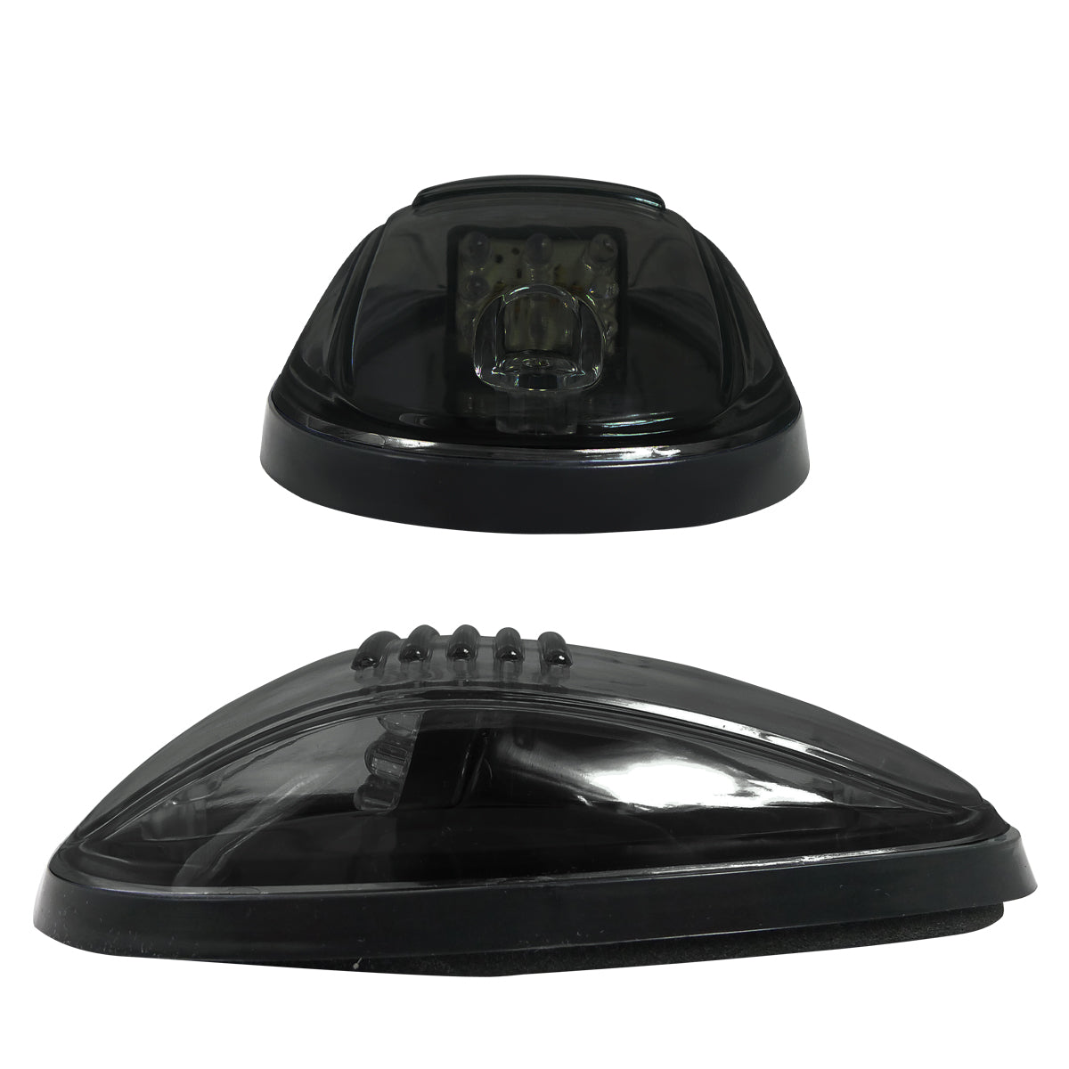 Universal 5PC Set Roof Cab Amber LED Lights (Black Housing/Smoked Lens)
