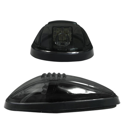 Universal 5PC Set Roof Cab Amber LED Lights (Black Housing/Smoked Lens)