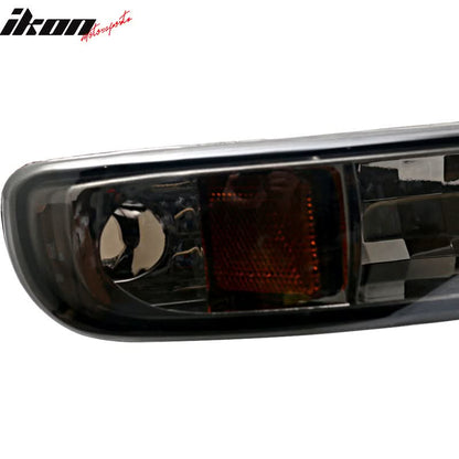 1999-2007 GMC Yukon Chrome Smoke Lens Amber Reflector LED Headlight