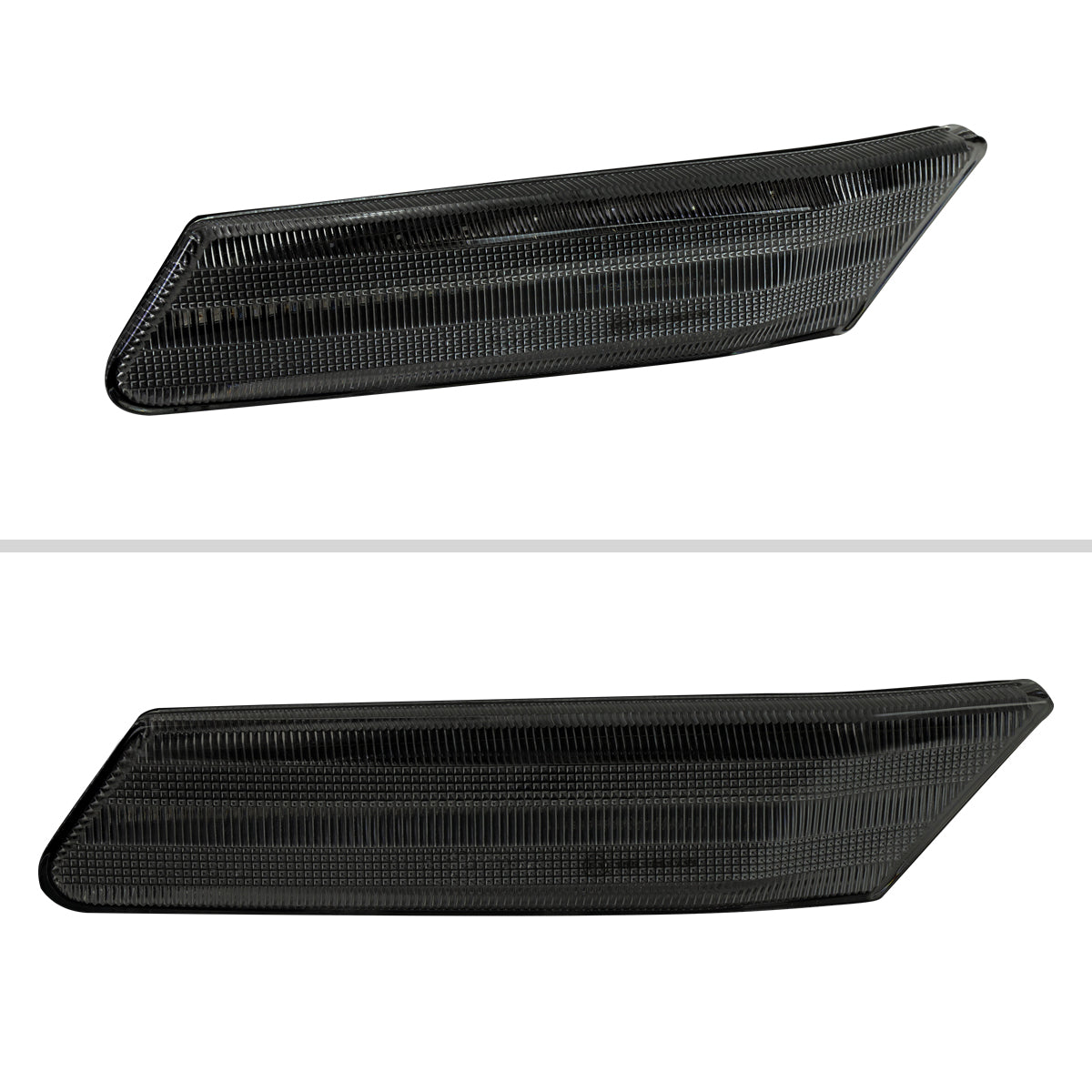 2005-2012 Porsche 911 997 Boxter 987 Sequential LED Front Bumper Side Marker Turn Signal Lights (Chrome Housing / Smoked Lens)