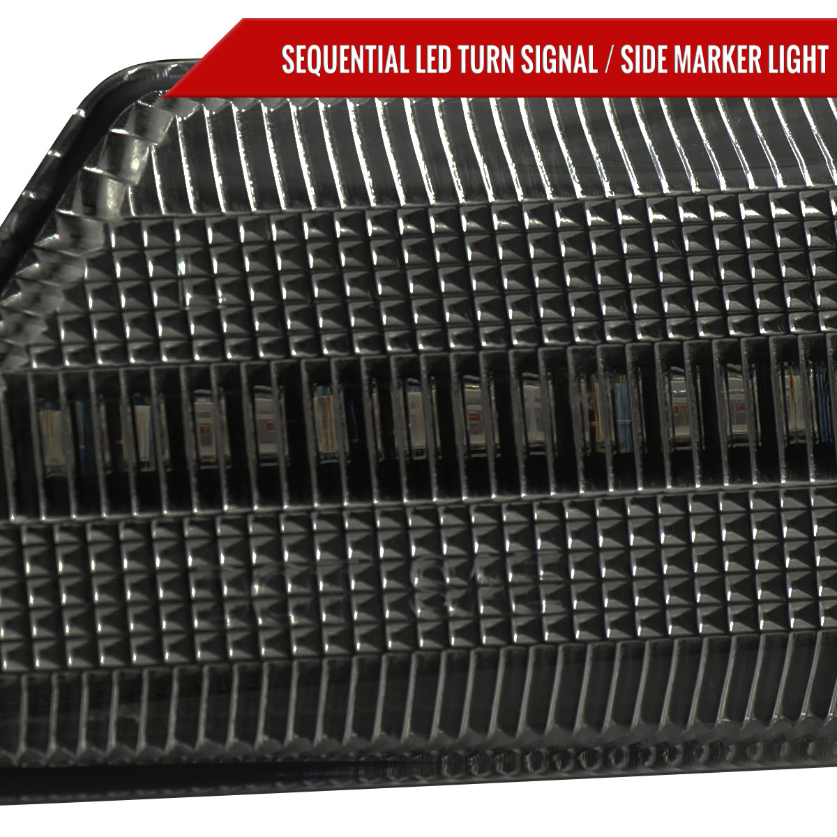 2005-2012 Porsche 911 997 Boxter 987 Sequential LED Front Bumper Side Marker Turn Signal Lights (Chrome Housing / Smoked Lens)
