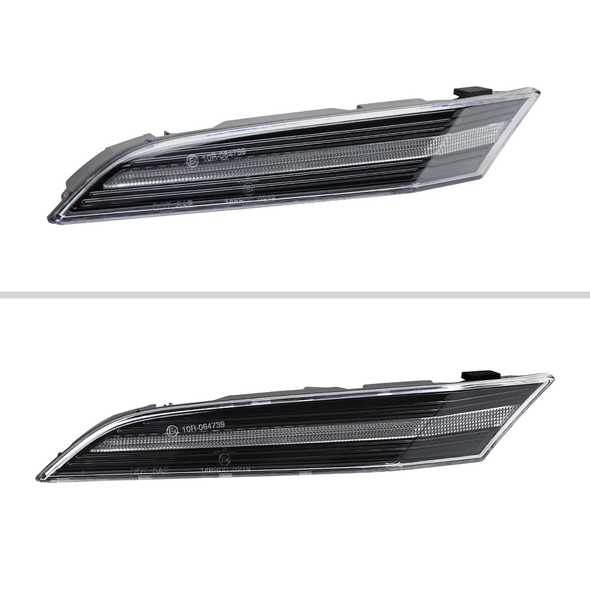 2019-2025 Porsche 911 Carrera Targa Sequential LED Front Bumper Side Marker Turn Signal Lights (Chrome Housing  /Clean Lens)