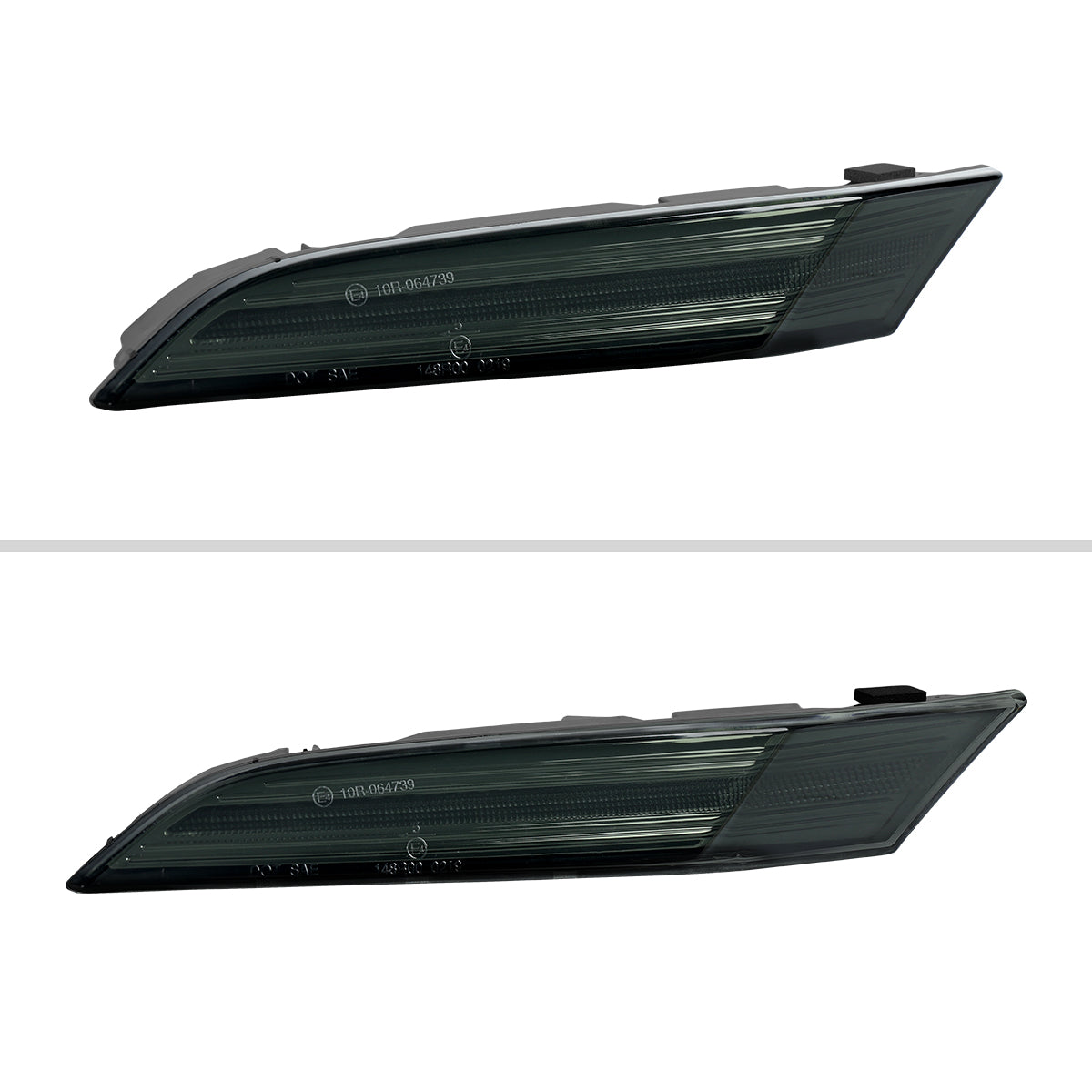 2019-2025 Porsche 911 Carrera Targa Sequential LED Front Bumper Side Marker Turn Signal Lights (Chrome Housing/Smoked Lens)