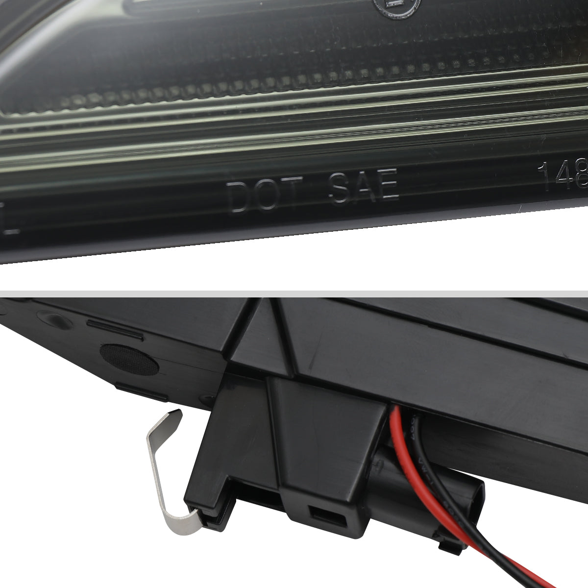 2019-2025 Porsche 911 Carrera Targa Sequential LED Front Bumper Side Marker Turn Signal Lights (Chrome Housing/Smoked Lens)