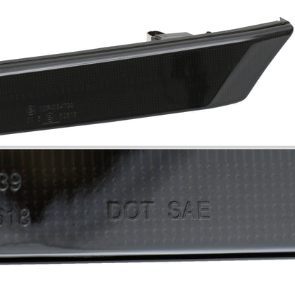 1997-2004 Porsche 911 996 Boxster 986 Sequential LED Front Bumper Side Marker Turn Signal Lights (Chrome Housing / Smoked Lens)