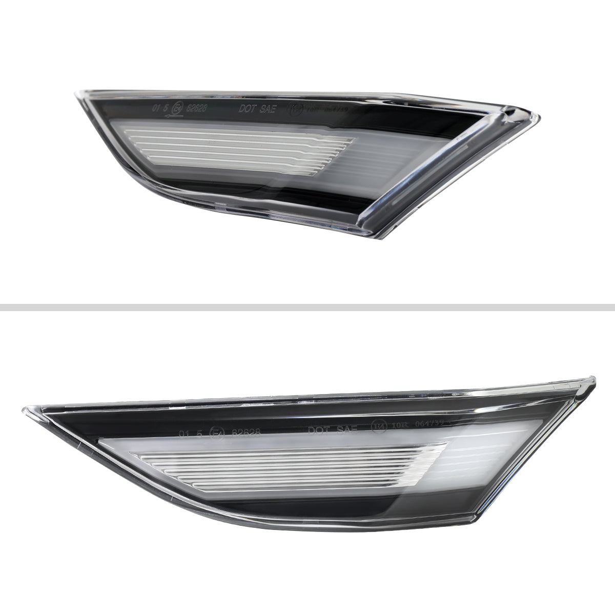 2012-2016 Porsche 911 Carrera 2017-2018 Boxster 718 Sequential LED Front Bumper Side Marker Turn Signal Lights (Chrome Housing / Clear Lens)