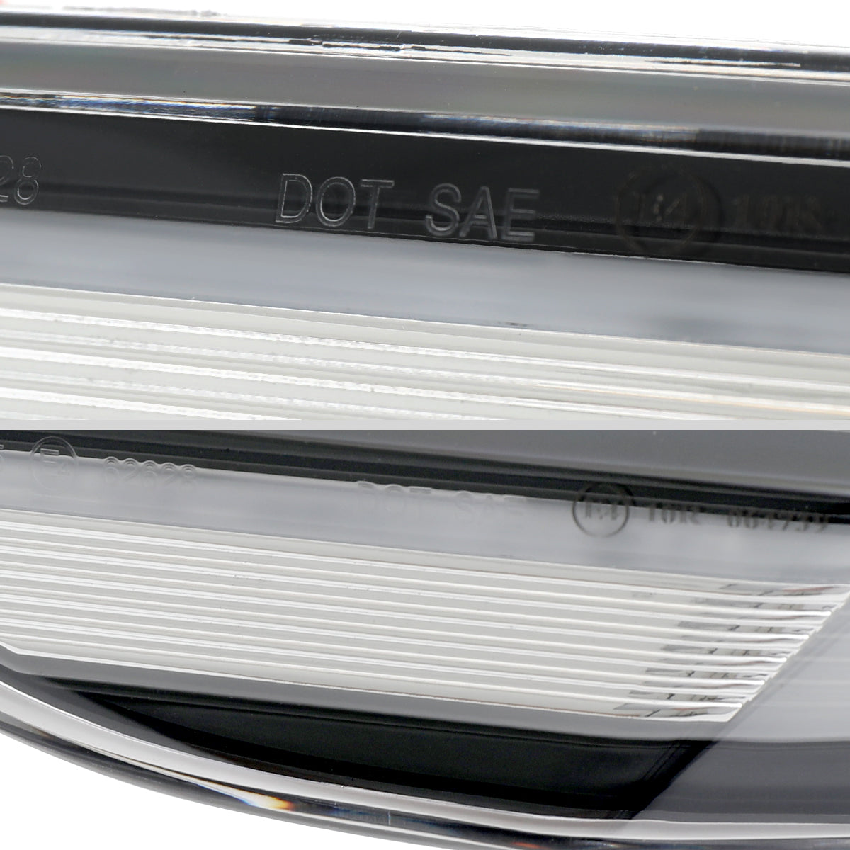 2012-2016 Porsche 911 Carrera 2017-2018 Boxster 718 Sequential LED Front Bumper Side Marker Turn Signal Lights (Chrome Housing / Clear Lens)
