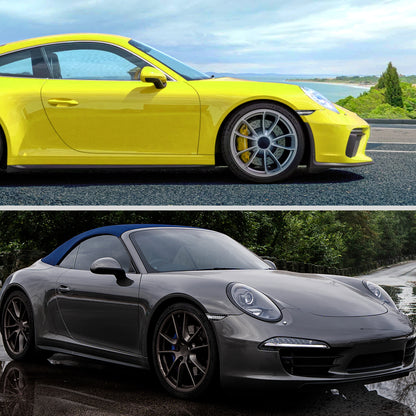 2012-2016 Porsche 911 Carrera 2017-2018 Boxster 718 Sequential LED Front Bumper Side Marker Turn Signal Lights (Chrome Housing / Clear Lens)