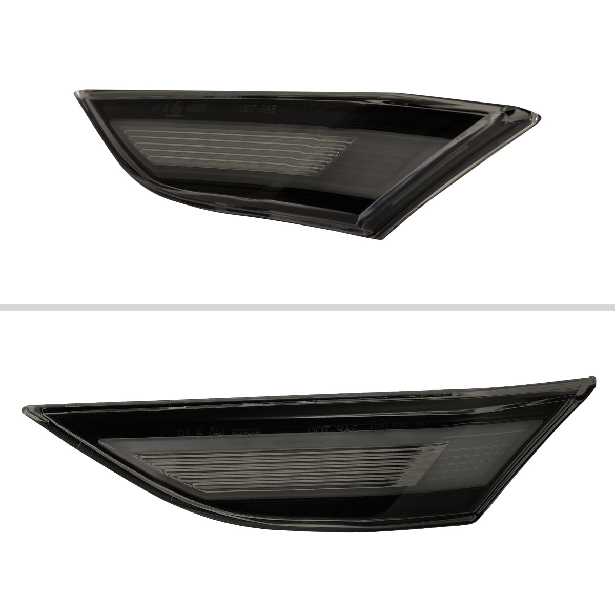 2012-2016 Porsche 911 Carrera 2017-2018 Boxster 718 Sequential LED Front Bumper Side Marker Turn Signal Lights (Chrome Housing / Smoked Lens)