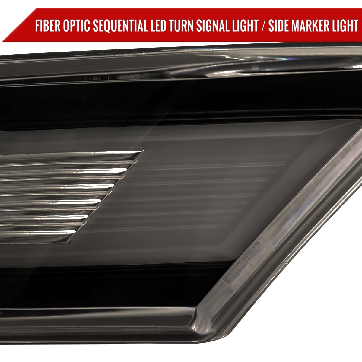 2012-2016 Porsche 911 Carrera 2017-2018 Boxster 718 Sequential LED Front Bumper Side Marker Turn Signal Lights (Chrome Housing / Smoked Lens)