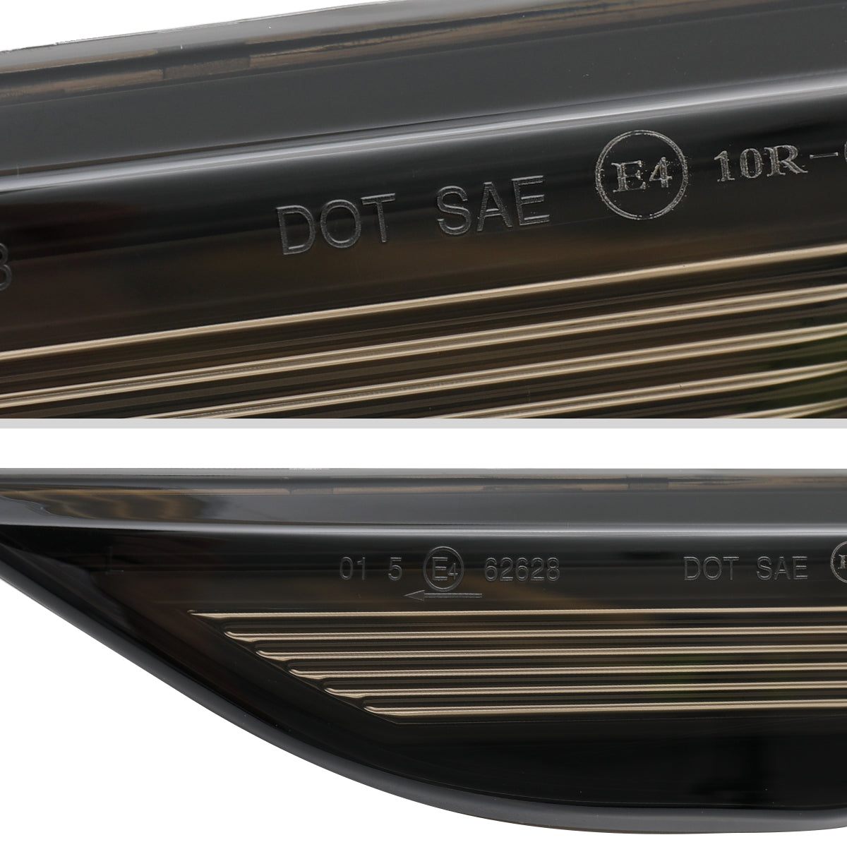 2012-2016 Porsche 911 Carrera 2017-2018 Boxster 718 Sequential LED Front Bumper Side Marker Turn Signal Lights (Chrome Housing / Smoked Lens)