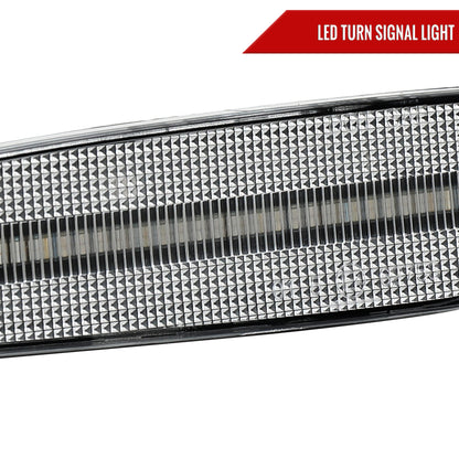 2015-2018 Porsche Cayenne 958 Front Bumper LED Side Marker Turn Signal Lights (Chrome Housing / Clear Lens)