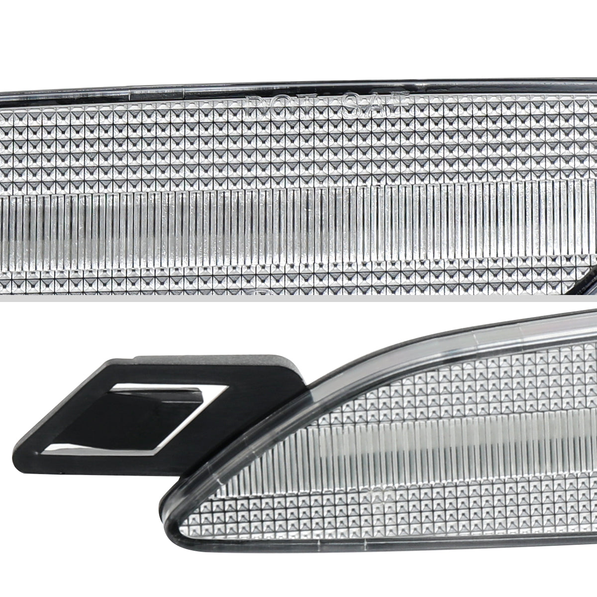 2015-2018 Porsche Cayenne 958 Front Bumper LED Side Marker Turn Signal Lights (Chrome Housing / Clear Lens)