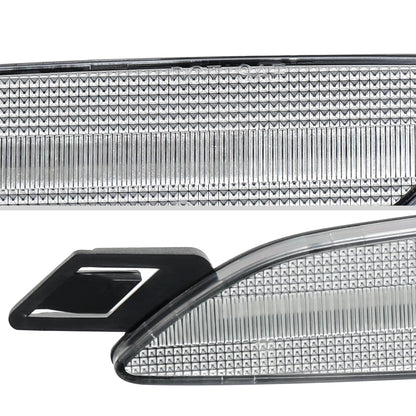 2015-2018 Porsche Cayenne 958 Front Bumper LED Side Marker Turn Signal Lights (Chrome Housing / Clear Lens)