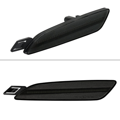 2015-2018 Porsche Cayenne 958 Front Bumper LED Side Marker Turn Signal Lights (Chrome Housing / Smoked Lens)