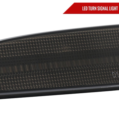 2015-2018 Porsche Cayenne 958 Front Bumper LED Side Marker Turn Signal Lights (Chrome Housing / Smoked Lens)