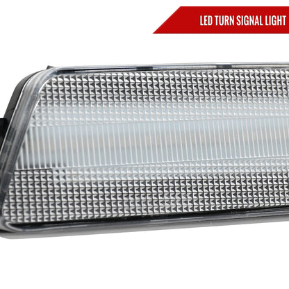 2014-2022 Porsche Macan Front Bumper LED Side Marker Turn Signal Lights (Chrome Housing / Clear Lens)