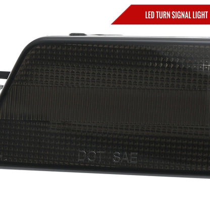 2014-2022 Porsche Macan Front Bumper LED Side Marker Turn Signal Lights (Chrome Housing / Smoked Lens)