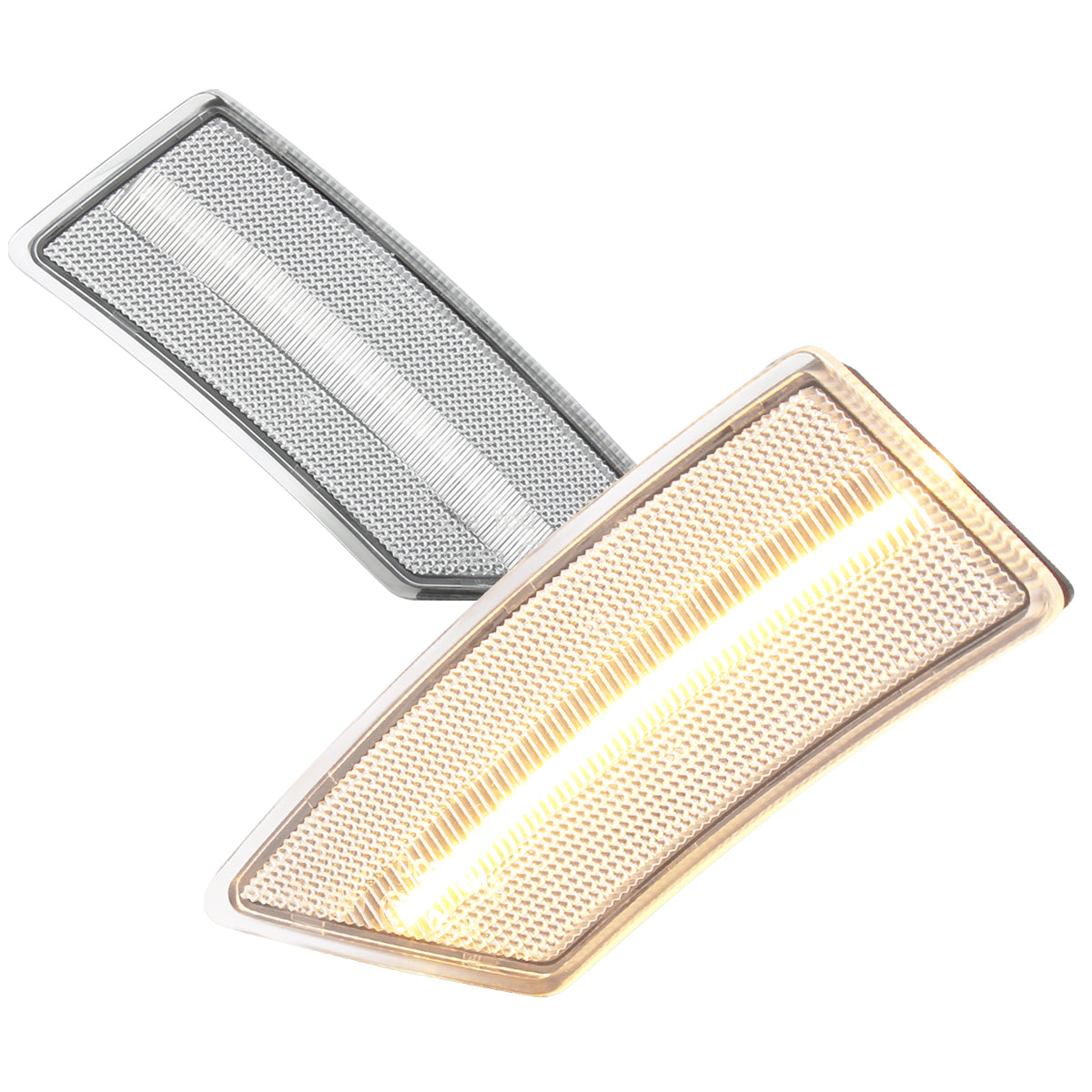 2019-2021 Ford Ranger 2PC LED Side Marker Lights (Chrome Housing/Clear Lens)