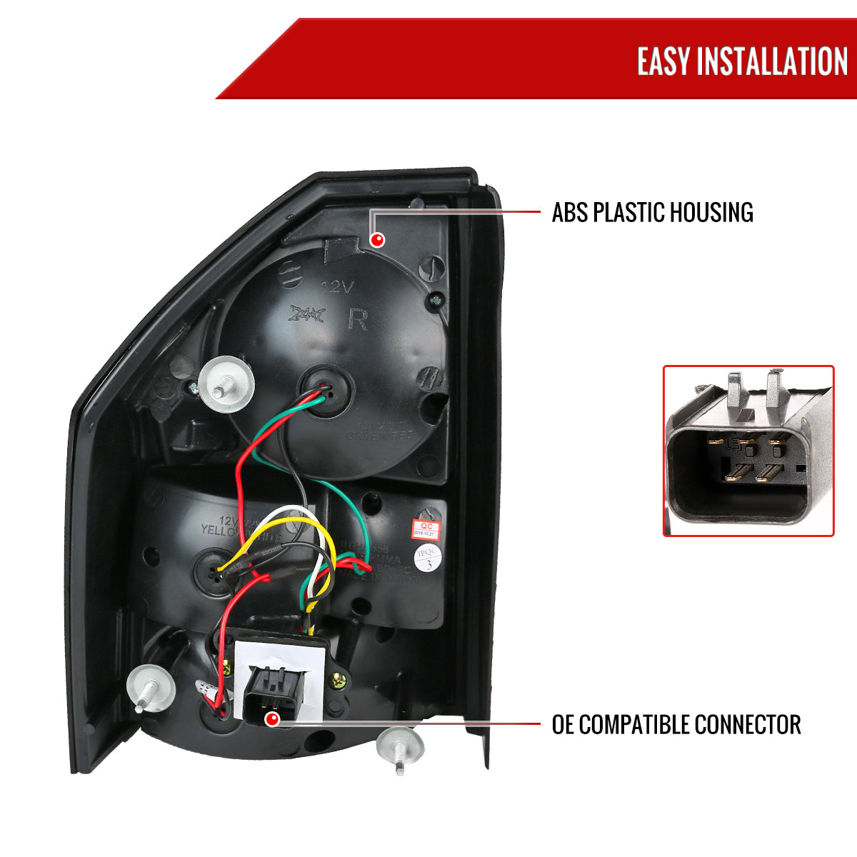 2005-2007 Chrysler 300C LED Tail Lights (Glossy Black Housing/Smoked Lens)